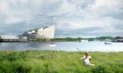 The Amager-Bakke power plant, on coastal land just east of Copenhagen.