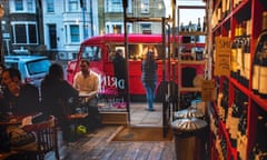 each night there’s a different food truck outside the Thirsty wine shop/bar