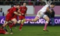 Stade Francais Paris' Australian centre Paul Williams runs to score a try during the European Champions Cup rugby union match between Stade Francais and Munster Rugby, on January 9, 2016, at the Jean Bouin stadium in Paris. AFP PHOTO / THOMAS SAMSONTHOMAS SAMSON/AFP/Getty Images