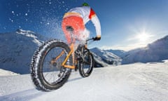 Fat biking on the slopes