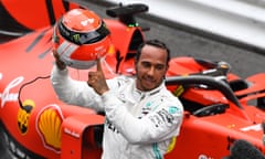 F1 Grand Prix of Monaco<br>MONTE-CARLO, MONACO - MAY 26: Race winner Lewis Hamilton of Great Britain and Mercedes GP celebrates in parc ferme during the F1 Grand Prix of Monaco at Circuit de Monaco on May 26, 2019 in Monte-Carlo, Monaco. (Photo by Michael Regan/Getty Images)