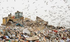 A landfill site at Pitsea in Essex.