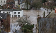 Appleby, Cumbria after Storm Desmond in December 2015