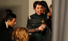 ‘This is hilarious – I’ve got an Oscar!’ … best actress winner Olivia Colman.