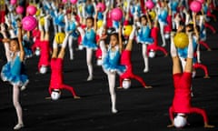 North Korean children perform with balloons during the Arirang mass games in Pyongyang, North Korea, in September 2012