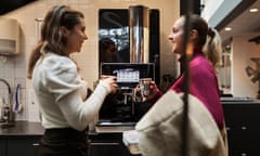 women having coffee in office