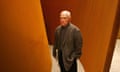 US sculptor Richard Serra poses in front<br>BILBAO, SPAIN: US sculptor Richard Serra poses in front of one of his works featured at the new Guggenheim Bilbao Museum exhibition, "The Matter of Time," 03 June 2005. The show will open to the public 08 June 2005 in the northern Spanish Basque city of Bilbao. AFP PHOTO / RAFA RIVAS (Photo credit should read RAFA RIVAS/AFP via Getty Images)