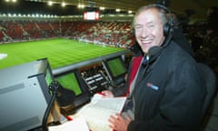 Sky television commentator Martin Tyler, possibly writing up his list of artificial pitches to cast into Room 101.