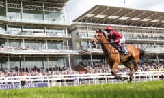 Soul Sister with Frankie Dettori up on their way to winning the Musidora Stakes at York.