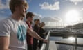 Marine Biology students, Plymouth University Lab practical session at the Marine Station.