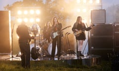 Recording Haim’s live performance at the stone circle.