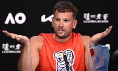 2022 Australian Open: Day 10<br>MELBOURNE, AUSTRALIA - JANUARY 26: Dylan Alcott of Australia speaks to the media during day 10 of the 2022 Australian Open at Melbourne Park on January 26, 2022 in Melbourne, Australia. (Photo by Quinn Rooney/Getty Images)