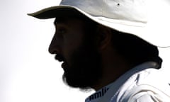 Essex’s Monty Panesar looks on from the boundary in August 2015.