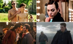 Clockwise from bottom left: Beauty and the Beast, Call Me By Your Name, A Fantastic Woman and God’s Own Country.