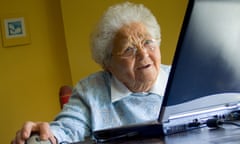 Woman using laptop