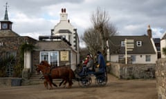 A horse-drawn carriage on Sark