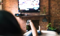 Woman watching tv