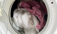 Clothes in a washer dryer