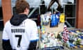 A fan wearing a shirt which reads Burrow 7 at Headingley.