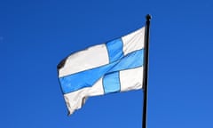 The national flag of Finland