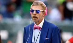 Howard Eskin<br>FILE - Philadelphia sports radio host Howard Eskin looks on from the sideline during an NFL football game between the Philadelphia Eagles and the Kansas City Chiefs, Sunday, Oct. 3, 2021, in Philadelphia. Eskin’s employer has suspended him from Philadelphia Phillies home games for the rest of the season after investigations showed he kissed a worker for Citizens Bank Park’s food service provider without consent. (AP Photo/Terrance Williams, File)
