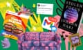 Composite image featuring an Ikea bisexual couch, Stolen Focus book cover, Burger King tweet, Mike Falzone tweet and unread emails