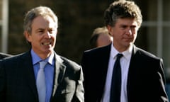Prime Minister Blair, Prescott and Powell arrive for the weekly cabinet meeting at Lancaster House in London<br>Prime Minister Tony Blair (C), his chief of staff Jonathan Powell (R) and Deputy Prime Minister John Prescott arrive for the weekly cabinet meeting at Lancaster House in London March 8, 2007. REUTERS/Dylan Martinez (BRITAIN)
