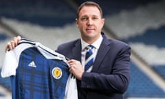 Malky Mackay at Hampden Park, Glasgow, on Thursday.