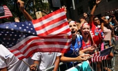 New York fans cheer.