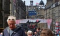 A crowded Royal Mile during the Edinburgh festival fringe.