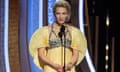 Cate Blanchett at the Golden Globes. She was one of several actors to link the fires ravaging Australia to global heating