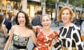 Kristin Davis, Sarah Jessica Parker, Cynthia Nixon<br>**FILE** This file photo released by New Line Cinema shows actors from left, Kristin Davis, as Charlotte York-Goldenblatt, Sarah Jessica Parker as Carrie Bradshaw and Cynthia Nixon as Miranda Hobbes in a scene from “Sex and the City: The Movie.” “Sex and the City” author Candace Bushnell is writing a pair of teen novels, “The Carrie Diaries,” that “takes readers back to Carrie Bradshaw’s formative years in high school, giving an inside look at Carrie’s friendships, romances and how she realized her dream of becoming a writer,” HarperCollins announced Wednesday Sept. 17, 2008. (AP Photo/New Line Cinema, Craig Blankenhorn,File) ** NO SALES **