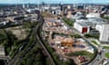 The HS2 construction site at Curzon Street in Birmingham city centre.