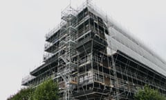 Scaffolding on block of flats