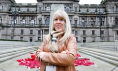 Frances Stojilkovic campaigned for 18 years for equal pay, specifically about compensation given to women who had been paid less than men for years Photographed outside city chambers in Glasgow, in George Square
