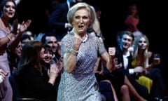 Mary Berry wins best TV judge during the National Television awards in 2017.