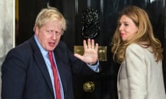 Boris Johnson with Carrie Symonds at 10 Downing Street