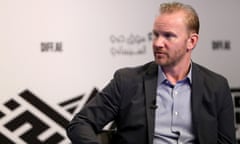Director Morgan Spurlock speaks on stage during an In Conversation on day six of the 14th annual Dubai International Film Festival held at the Madinat Jumeriah Complex on 11 December 2017 in Dubai, United Arab Emirates.