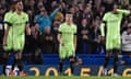 Manchester City’s youngsters look dejected during their FA Cup shoeing at Chelsea.