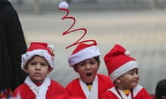 Christmas celebrations in a school in Amritsar, India.