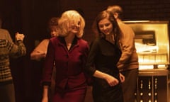 Anne Hathaway and Thomasin McKenzie in Eileen, directed by William Oldroyd.