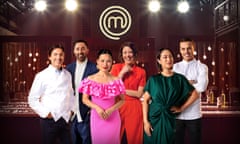 Jean-Christophe Novelli, Andy Allen, Poh Ling Yeow and Sofia Levin of MasterChef Australia, and Dessert Masters judges Melissa Leong and Amaury Guichon