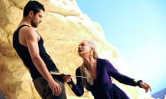 Helen Mirren and Dominic Cooper in a performance of Phèdre, which was made available on the National Theatre at Home service.
