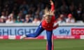 England's Sarah Glenn bowling against Sri Lanka