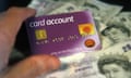 UK banknotes and Post Office account card used for collecting state pension and benefits