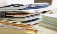 Documents on a desk