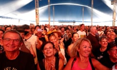 Punters at Bluesfest in Byron Bay. Greens senator Sarah Hanson-Young said there was ‘compelling evidence’ that the government needed to intercede to stem the rising cost of overheads music festivals were facing.