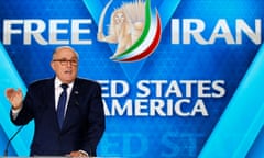 Rudy Giuliani, former Mayor of New York City, delivers his speech as he attends the NCRI, meeting in Villepinte<br>Rudy Giuliani, former Mayor of New York City, delivers his speech as he attends the National Council of Resistance of Iran (NCRI), meeting in Villepinte, near Paris, France, June 30, 2018. REUTERS/Regis Duvignau