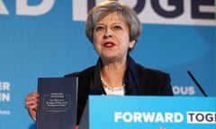 Theresa May launches the Conservative party election manifesto