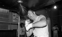 Boxer Chuck Wepner training in New Jersey in 1975 before his fight against Muhammad Ali.